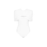CHATS by C.Dam Maha Bodysuit in White