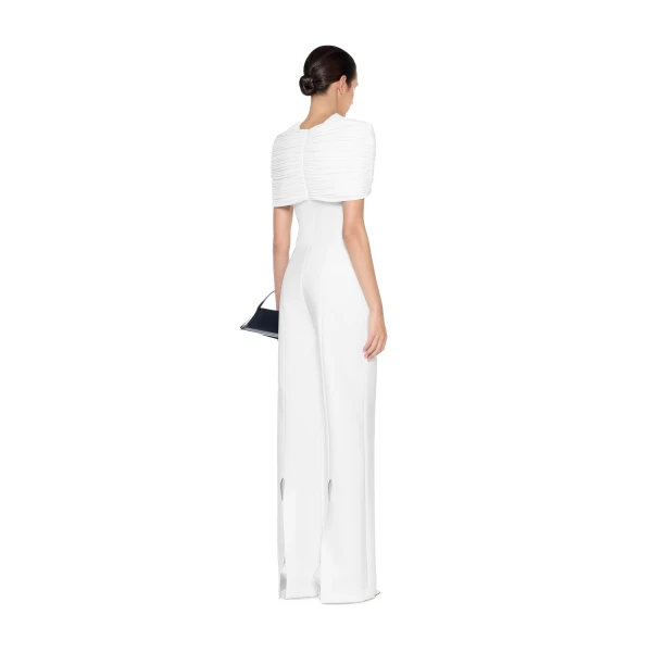 CHATS by C.Dam Maha Bodysuit in White, view 3