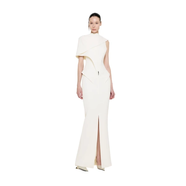 CHATS by C.Dam Margu Dress in Ivory White, view 2