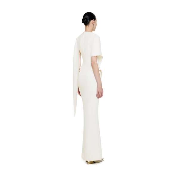 CHATS by C.Dam Margu Dress in Ivory White, view 3