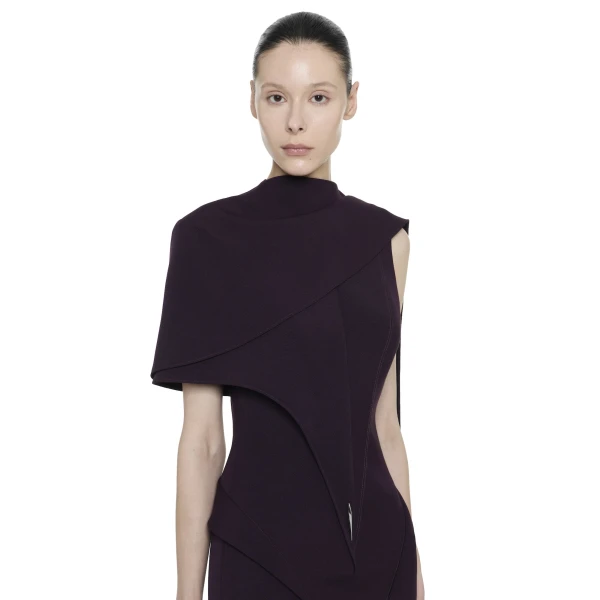 CHATS by C.Dam Margu Dress in Mulberry Red, view 4