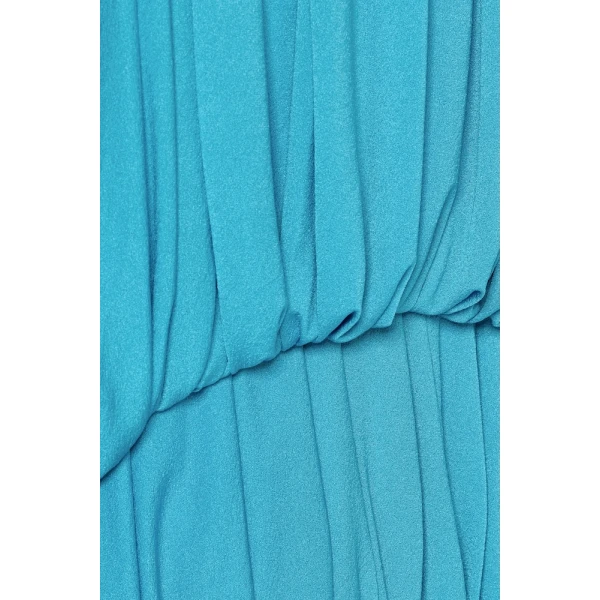 CHATS by C.Dam Mayer Dress in Cerulean Blue, view 5