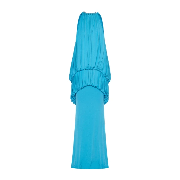 CHATS by C.Dam Mayer Dress in Cerulean Blue