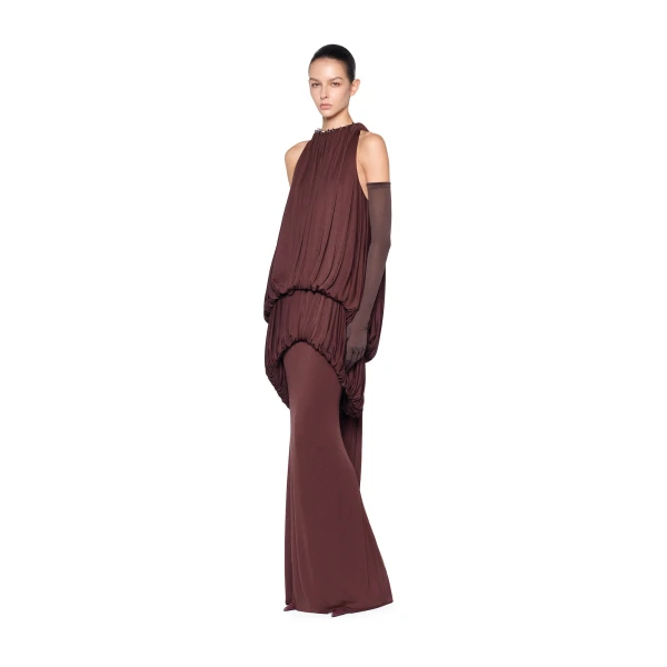 CHATS by C.Dam Mayer Dress in Dark Burgundy, view 2