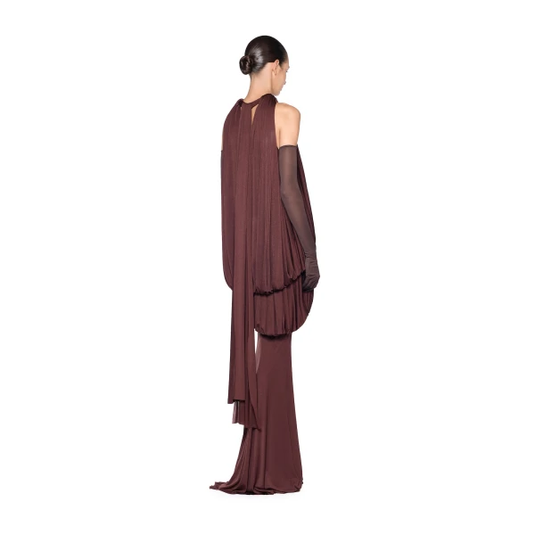 CHATS by C.Dam Mayer Dress in Dark Burgundy, view 3