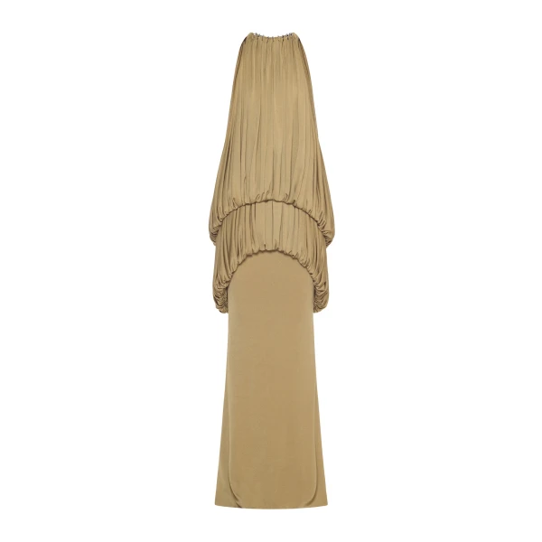 CHATS by C.Dam Mayer Dress in Mustard Green