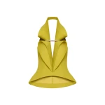 CHATS by C.Dam Mizar Halter Top in Chartreuse Green