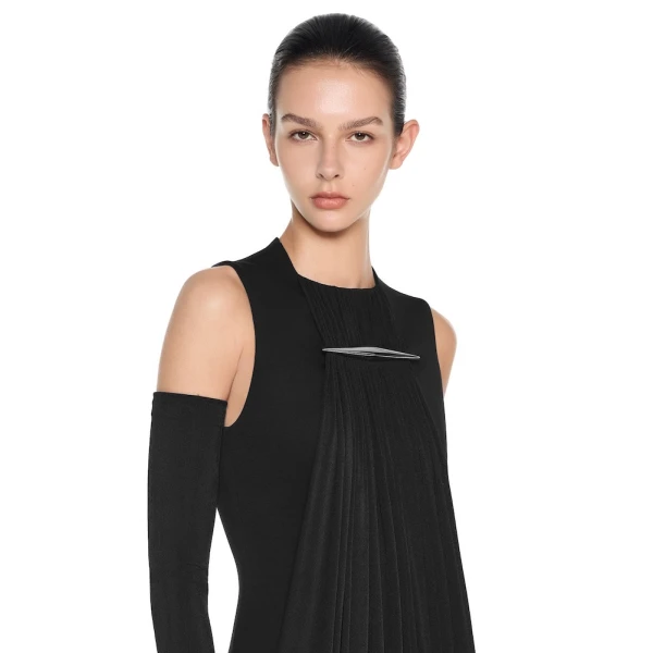 CHATS by C.Dam Noor Dress in Black, view 4