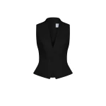CHATS by C.Dam Noura Vest and Skirt Set in Black
