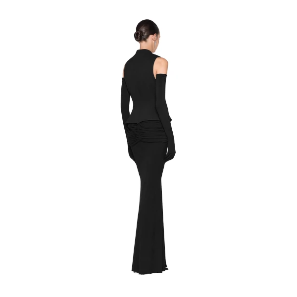 CHATS by C.Dam Noura Vest and Skirt Set in Black, view 3
