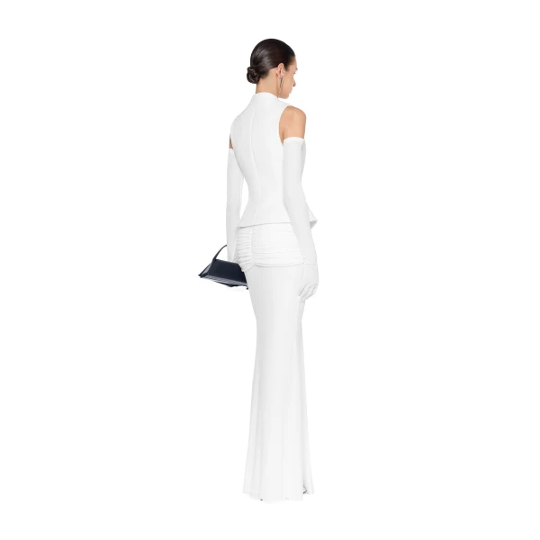 CHATS by C.Dam Noura Vest and Skirt Set in White, view 3