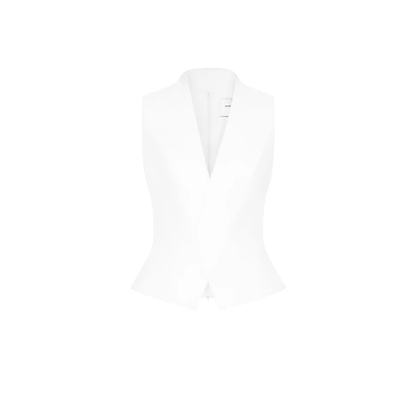 CHATS by C.Dam Noura Vest and Skirt Set in White