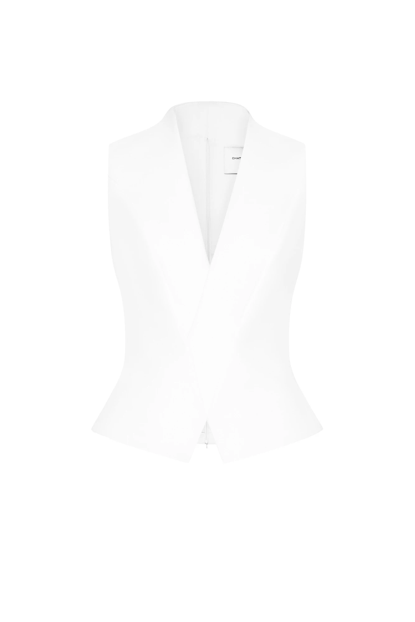 CHATS by C.Dam Noura Vest and Skirt Set in White CHATS by C.Dam Noura Vest and Skirt Set in White