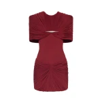 CHATS by C.Dam Rachel Dress in Maroon