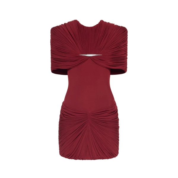 Rachel Dress in Maroon