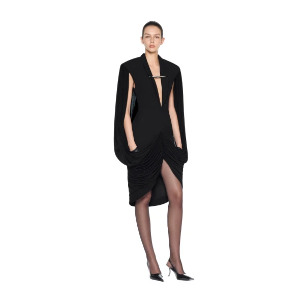 CHATS by C.Dam Rana Dress in Black, view 2