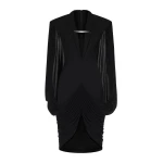 CHATS by C.Dam Rana Dress in Black