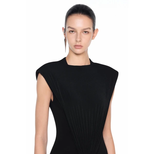 CHATS by C.Dam Rita Dress in Black, view 4