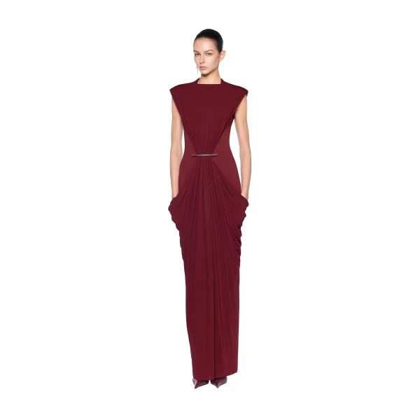 CHATS by C.Dam Rita Dress in Maroon, view 2