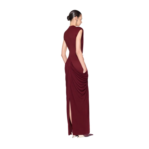 CHATS by C.Dam Rita Dress in Maroon, view 3