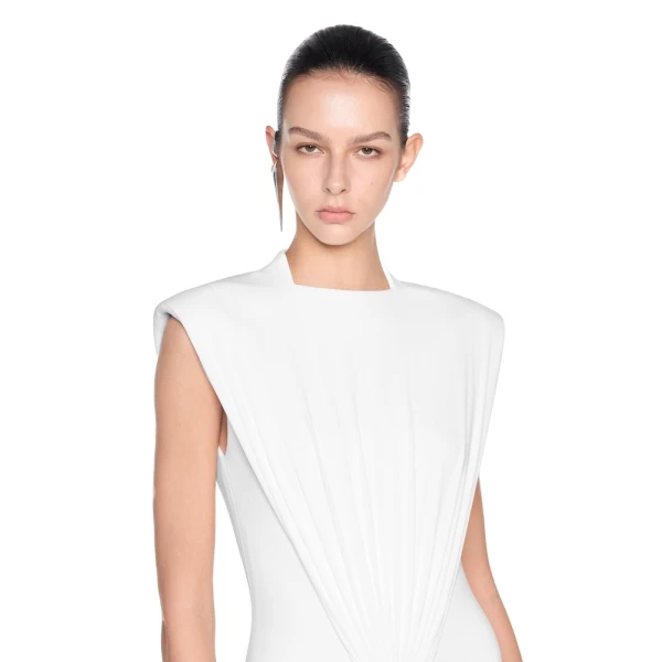 CHATS by C.Dam Rita Dress in White, view 5