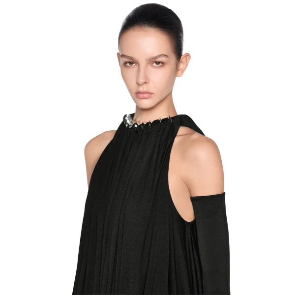 CHATS by C.Dam Rosalind Top and Skirt Set in Black, view 5