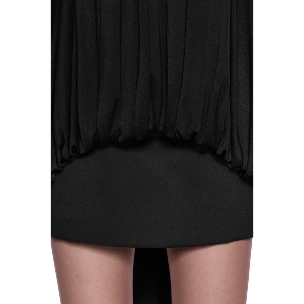 CHATS by C.Dam Rosalind Top and Skirt Set in Black, view 6