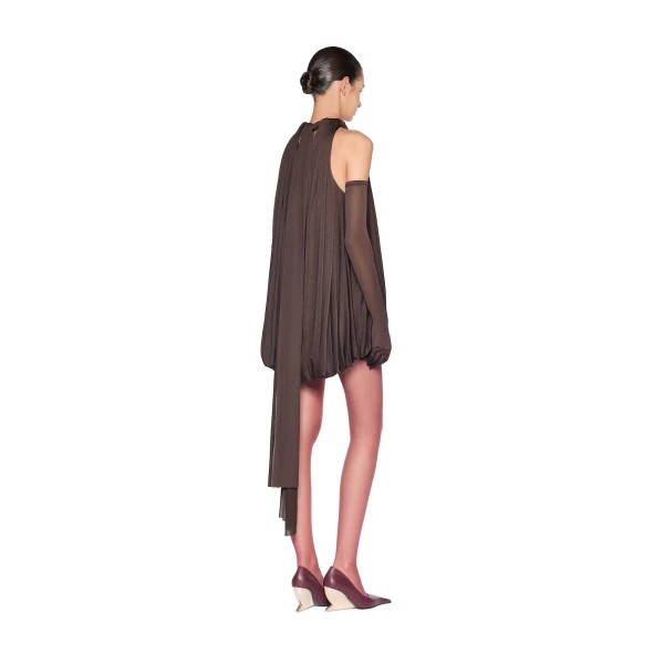 CHATS by C.Dam Rosalind Top and Skirt Set in Brown, view 3