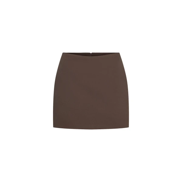 CHATS by C.Dam Rosalind Top and Skirt Set in Brown, view 4