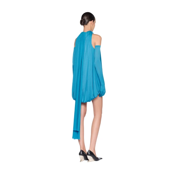 CHATS by C.Dam Rosalind Top and Skirt Set in Cerulean Blue, view 3