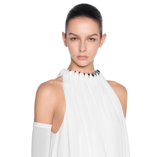CHATS by C.Dam Rosalind Top and Skirt Set in White, view 5