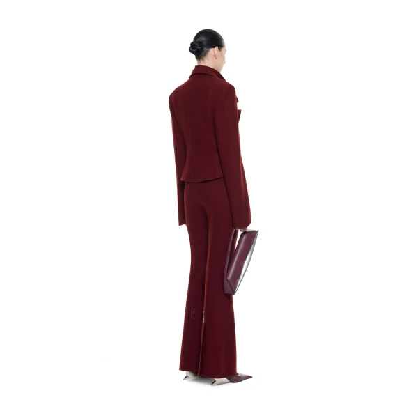 CHATS by C.Dam Sagitta Blazer in Maroon Red, view 3