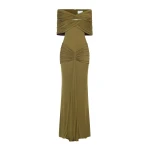 CHATS by C.Dam Sarah Dress in Brown Moss