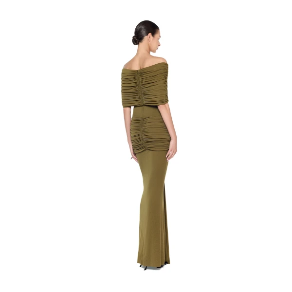 CHATS by C.Dam Sarah Dress in Brown Moss, view 3