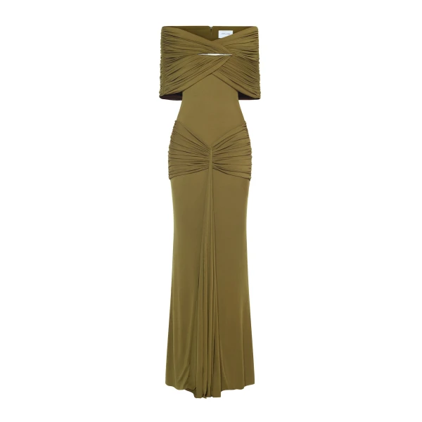 CHATS by C.Dam Sarah Dress in Brown Moss