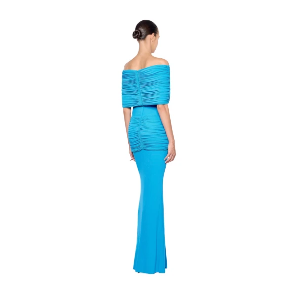 CHATS by C.Dam Sarah Dress in Cerulean Blue, view 3