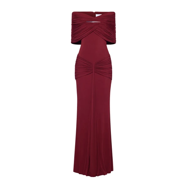 CHATS by C.Dam Sarah Dress in Maroon