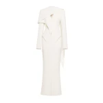 CHATS by C.Dam Selene Coat in Ivory White