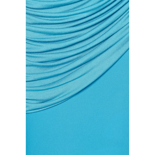 CHATS by C.Dam Selma Dress in Cerulean Blue, view 5