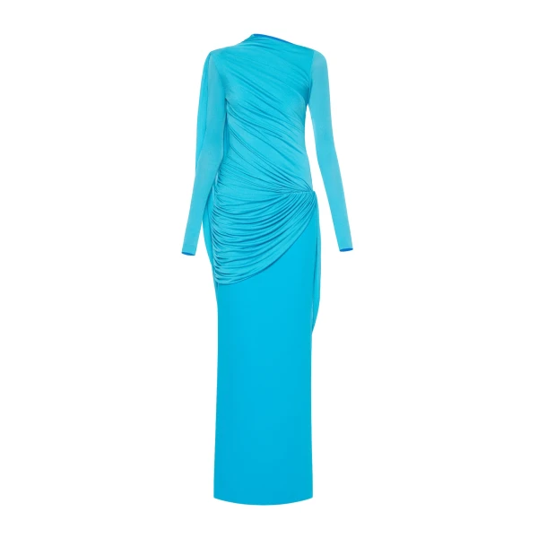 CHATS by C.Dam Selma Dress in Cerulean Blue