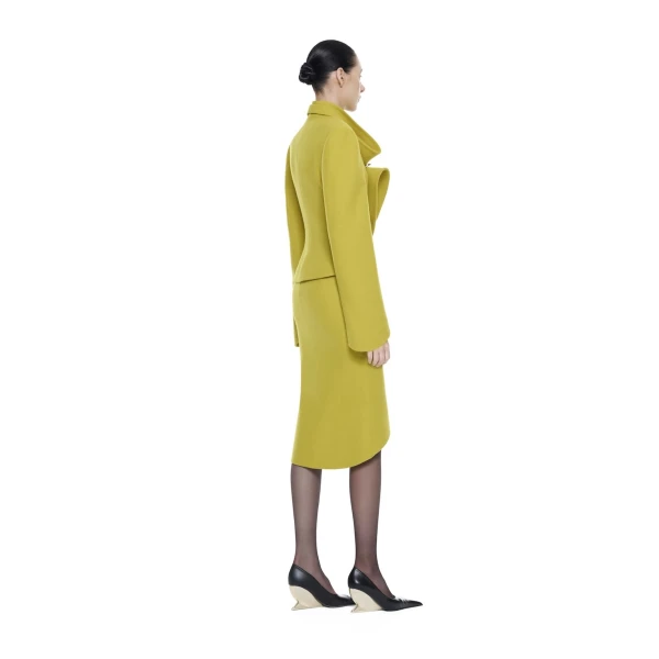 CHATS by C.Dam Sham Skirt in Chartreuse Green, view 3