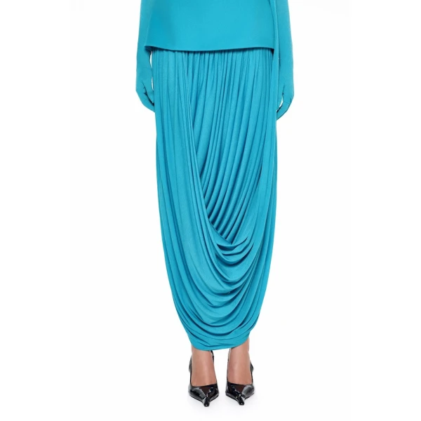 CHATS by C.Dam Shirley Dress in Cerulean Blue, view 4