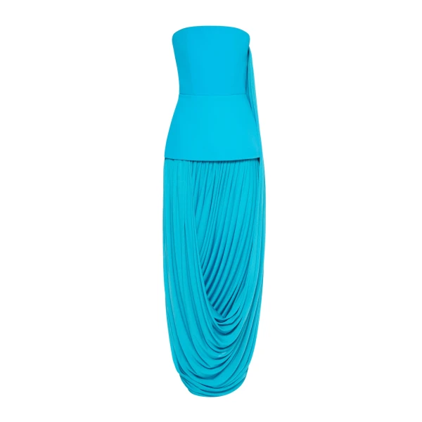 CHATS by C.Dam Shirley Dress in Cerulean Blue