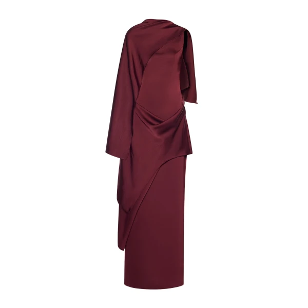CHATS by C.Dam Veena Dress in Sangria Red