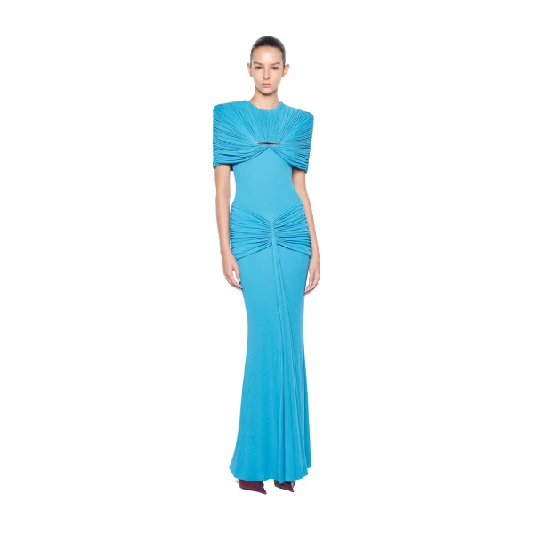 CHATS by C.Dam Virginia Dress in Cerulean Blue, view 2