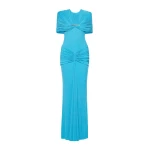 CHATS by C.Dam Virginia Dress in Cerulean Blue