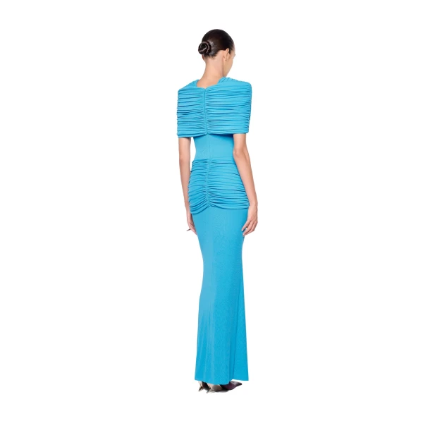 CHATS by C.Dam Virginia Dress in Cerulean Blue, view 3