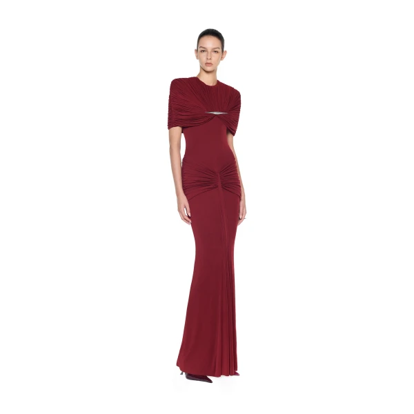 CHATS by C.Dam Virginia Dress in Maroon, view 2