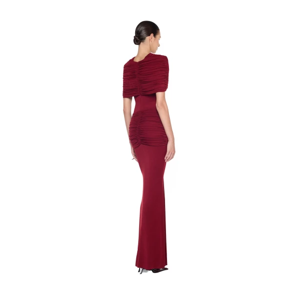 CHATS by C.Dam Virginia Dress in Maroon, view 3