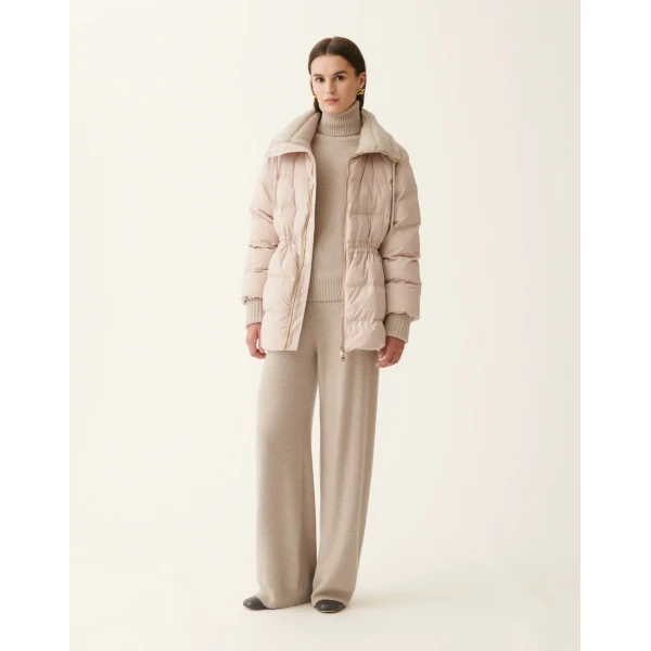 Fabiana Filippi Midi Ultralight Technical Down Coat in Cachà